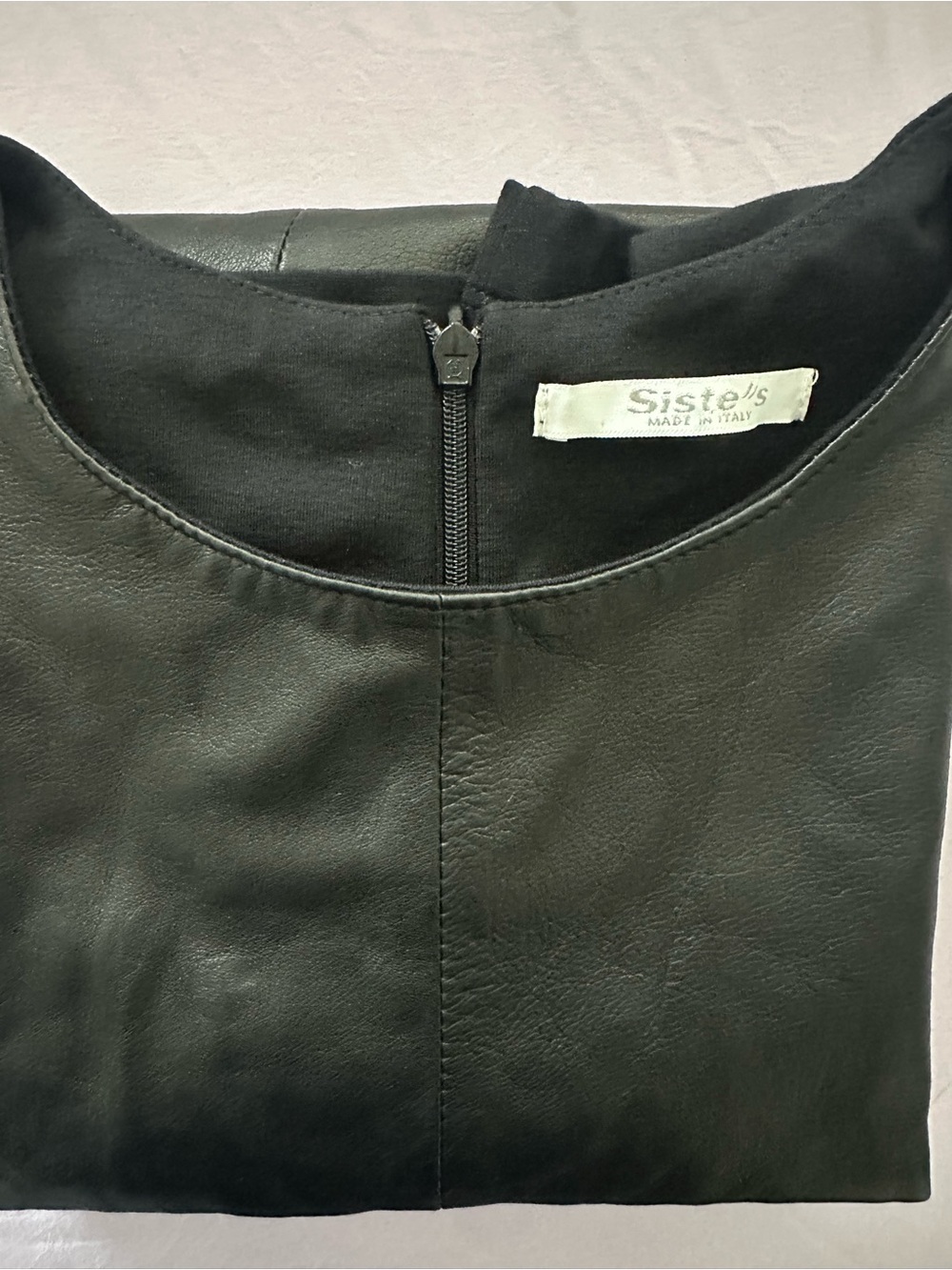 Siste's Black Leather Dress